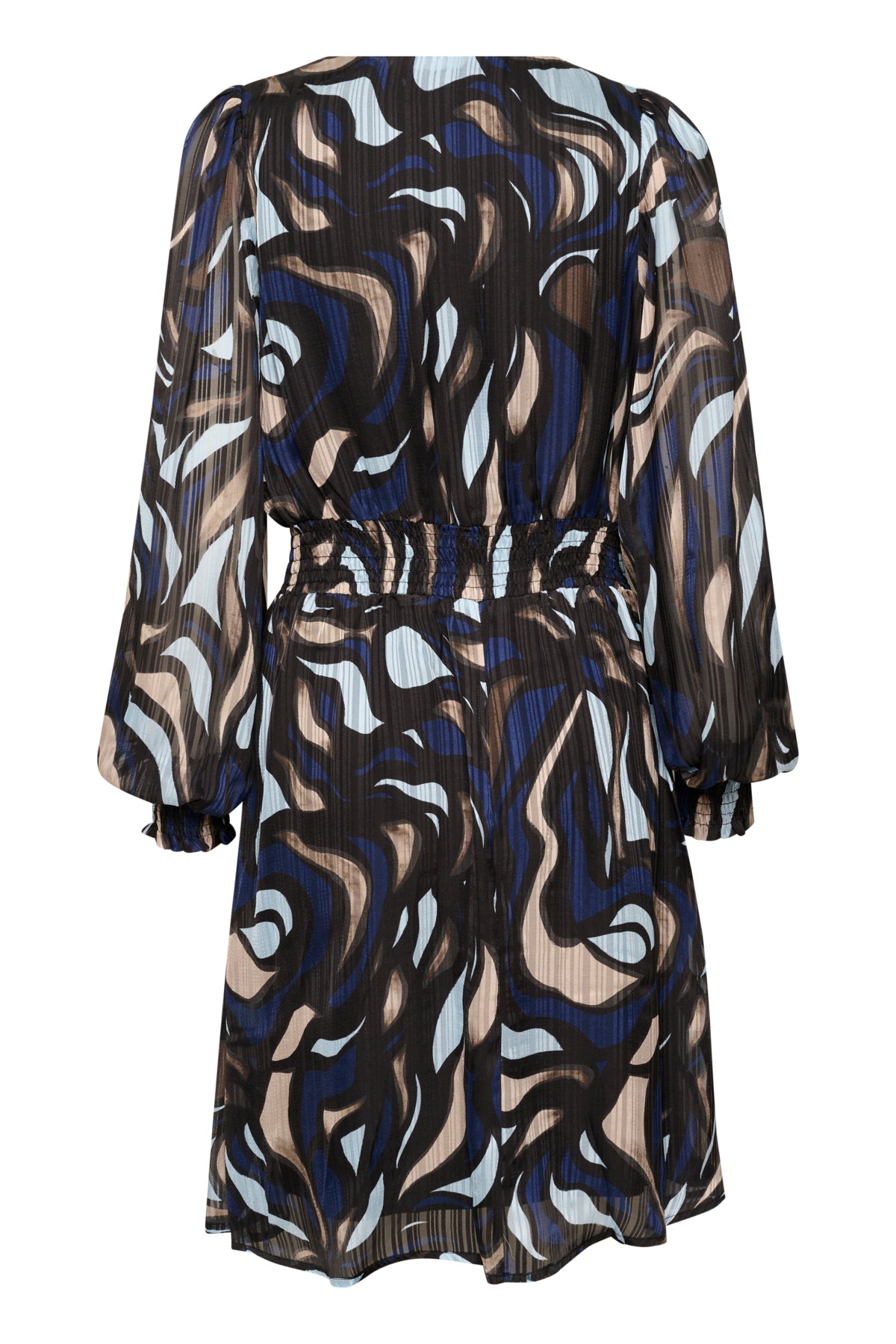 KAmargo Dress - Blue/Grey Abstract