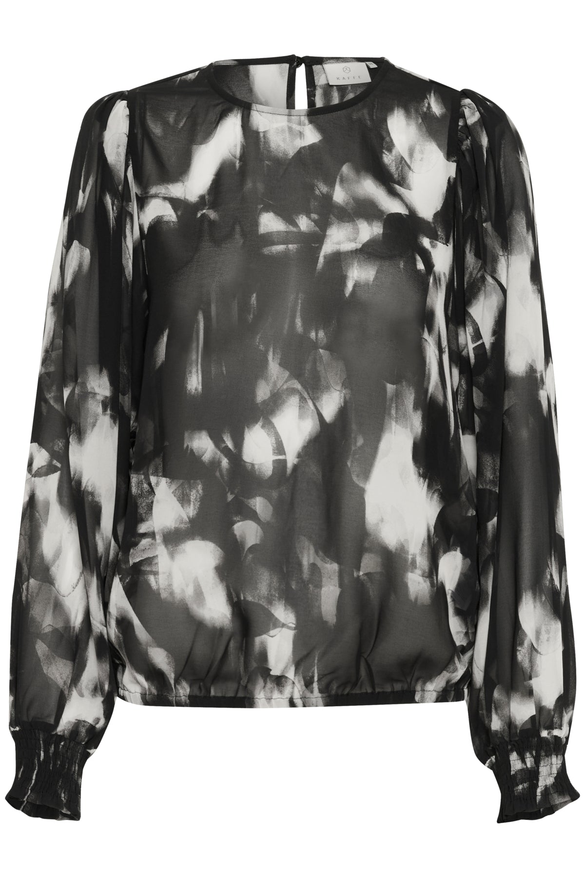 KAaska Blouse - Black/Grey Blurry
