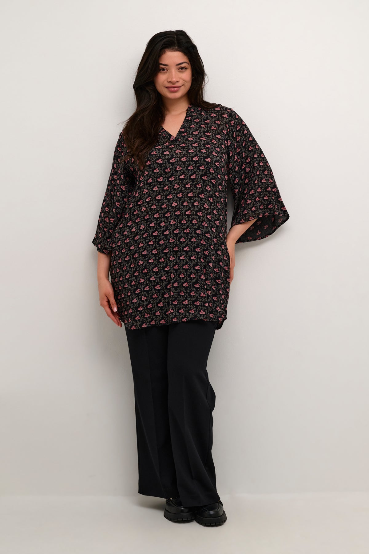 KCamy Frill Tunic Printed - Rosa