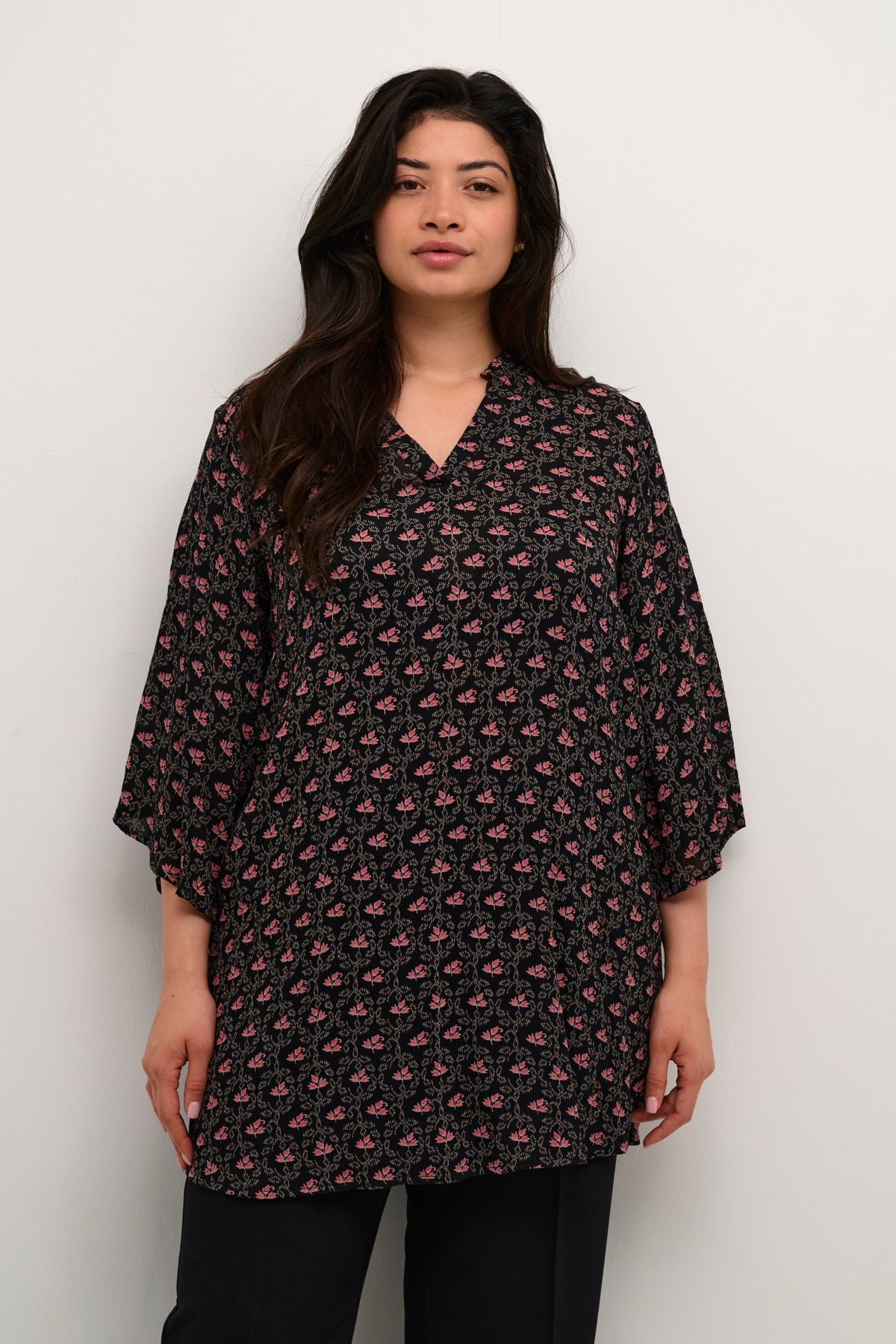 KCamy Frill Tunic Printed - Rosa