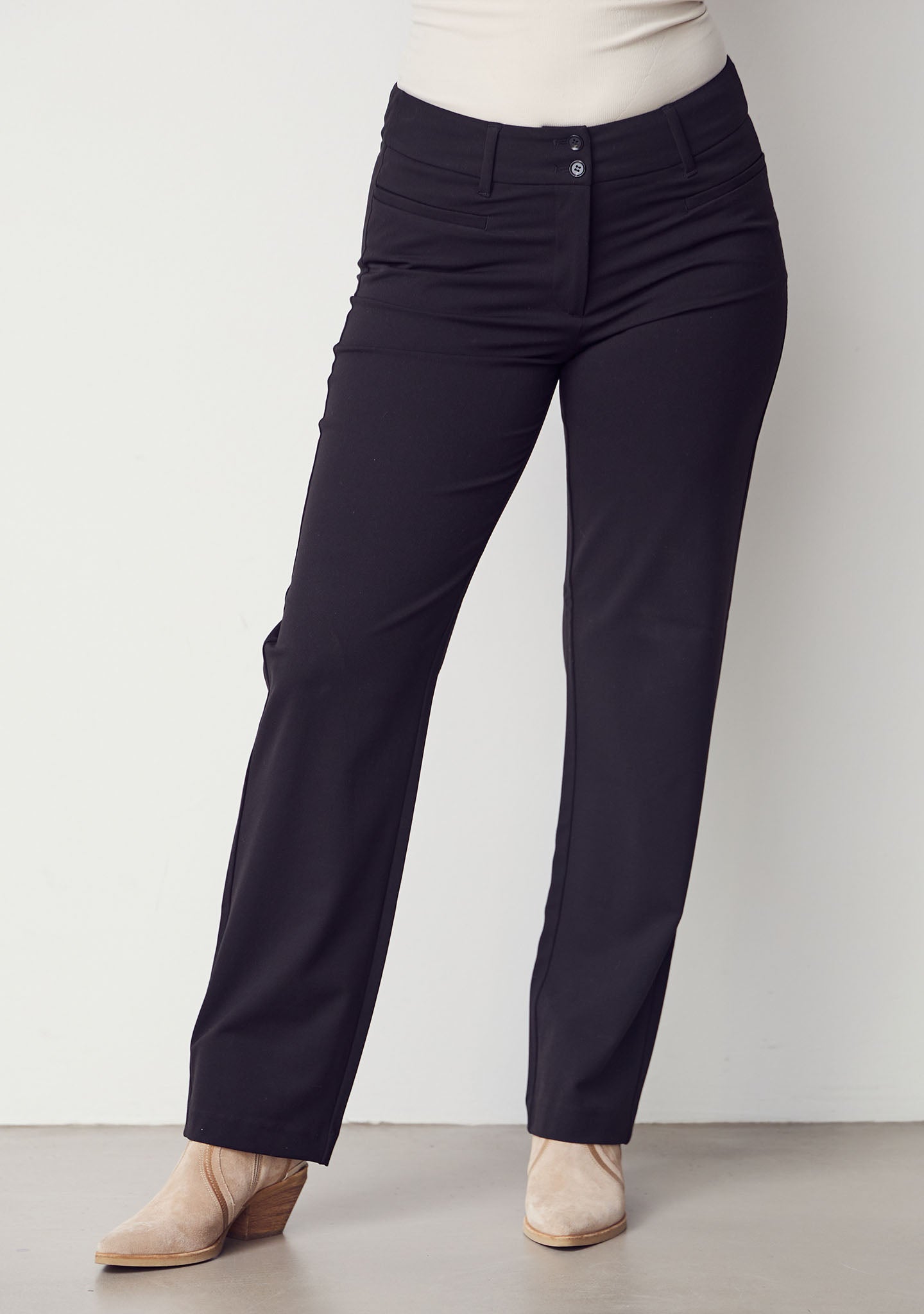 Firenze Straight Pants - Black
