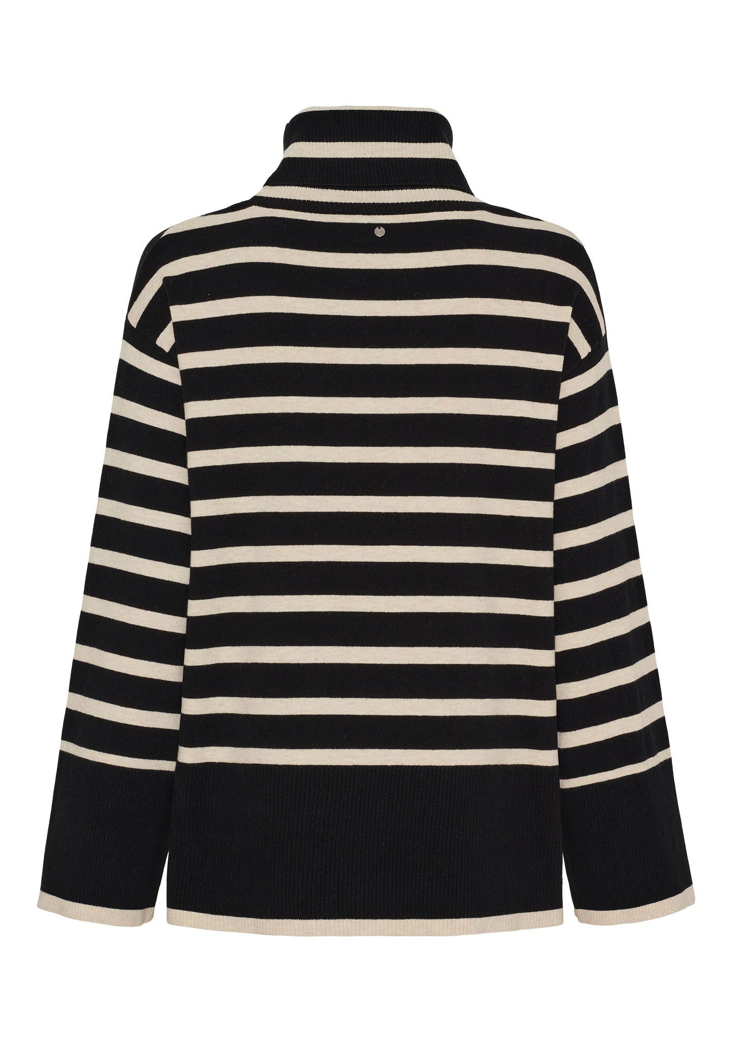 Frigga Rollneck Pullover - Black/Cream