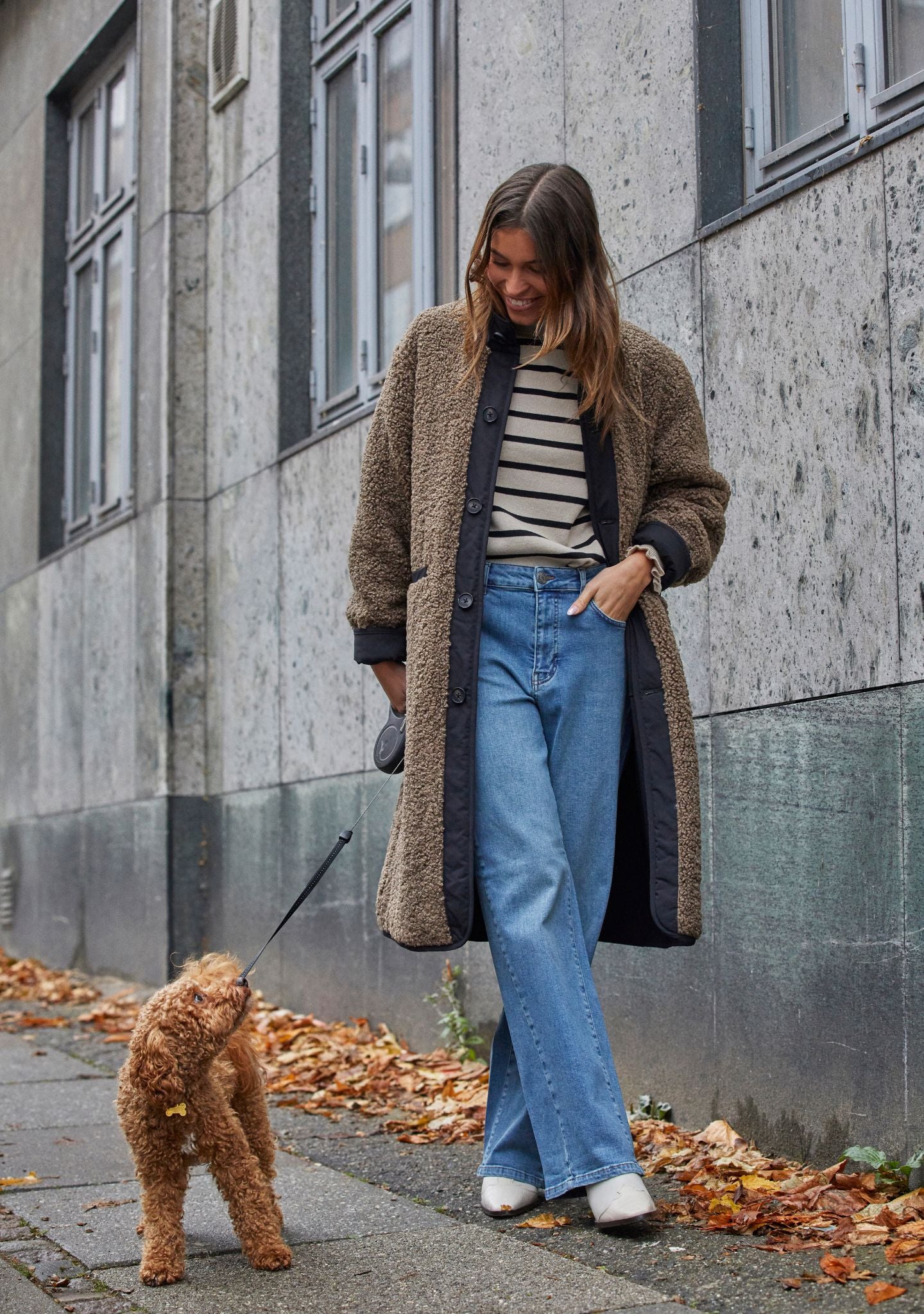 Jenka Reversible Coat - Taupe