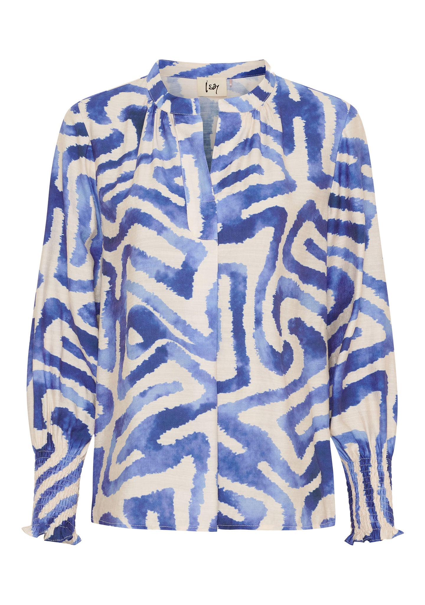 Ane Printed Blouse - Blue