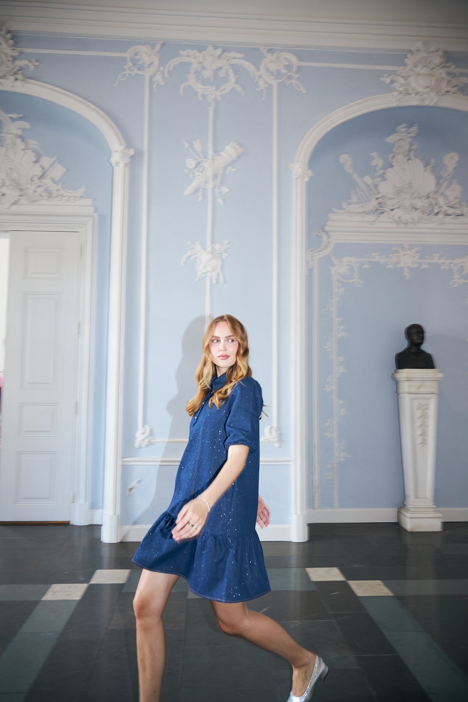Elenacras Dress - Glitter Denim