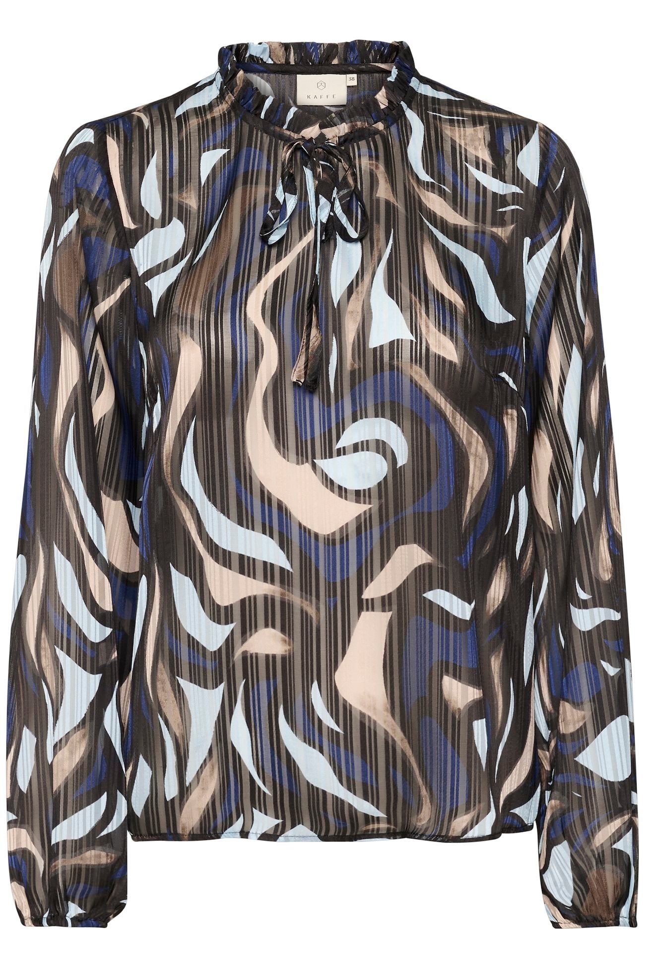 KAmargo Blouse - Blue/Grey Abstract