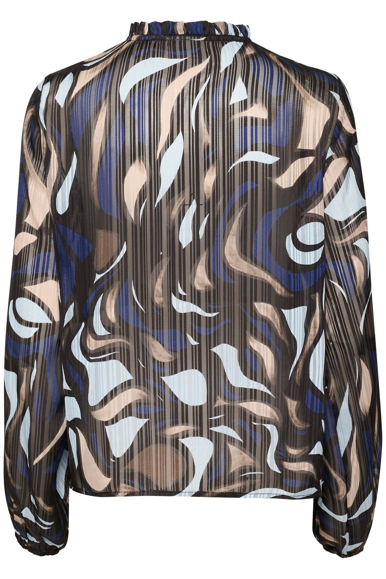KAmargo Blouse - Blue/Grey Abstract
