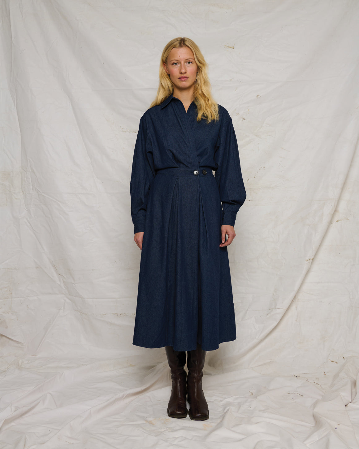 Charlotte Dress - Dark Denim