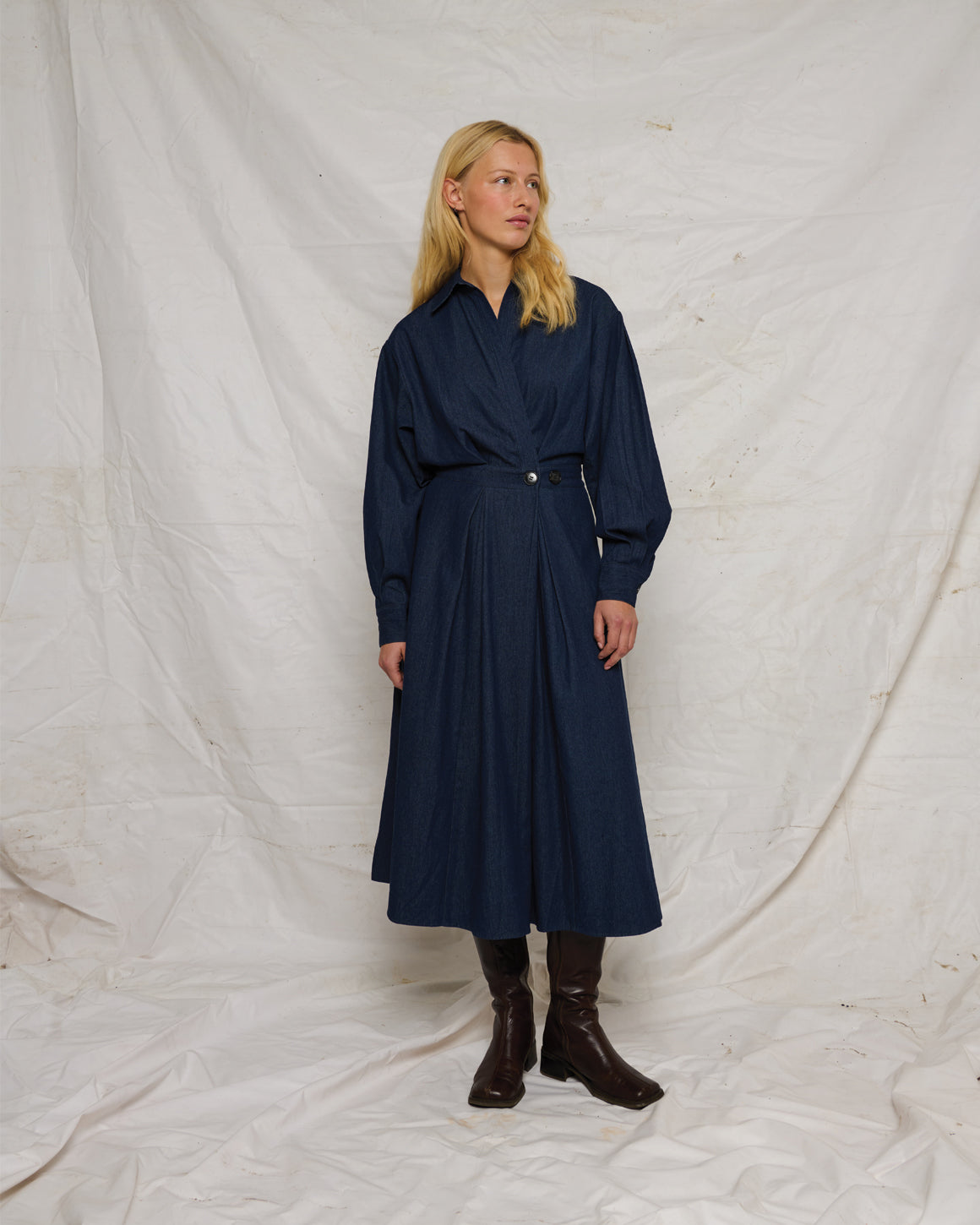 Charlotte Dress - Dark Denim