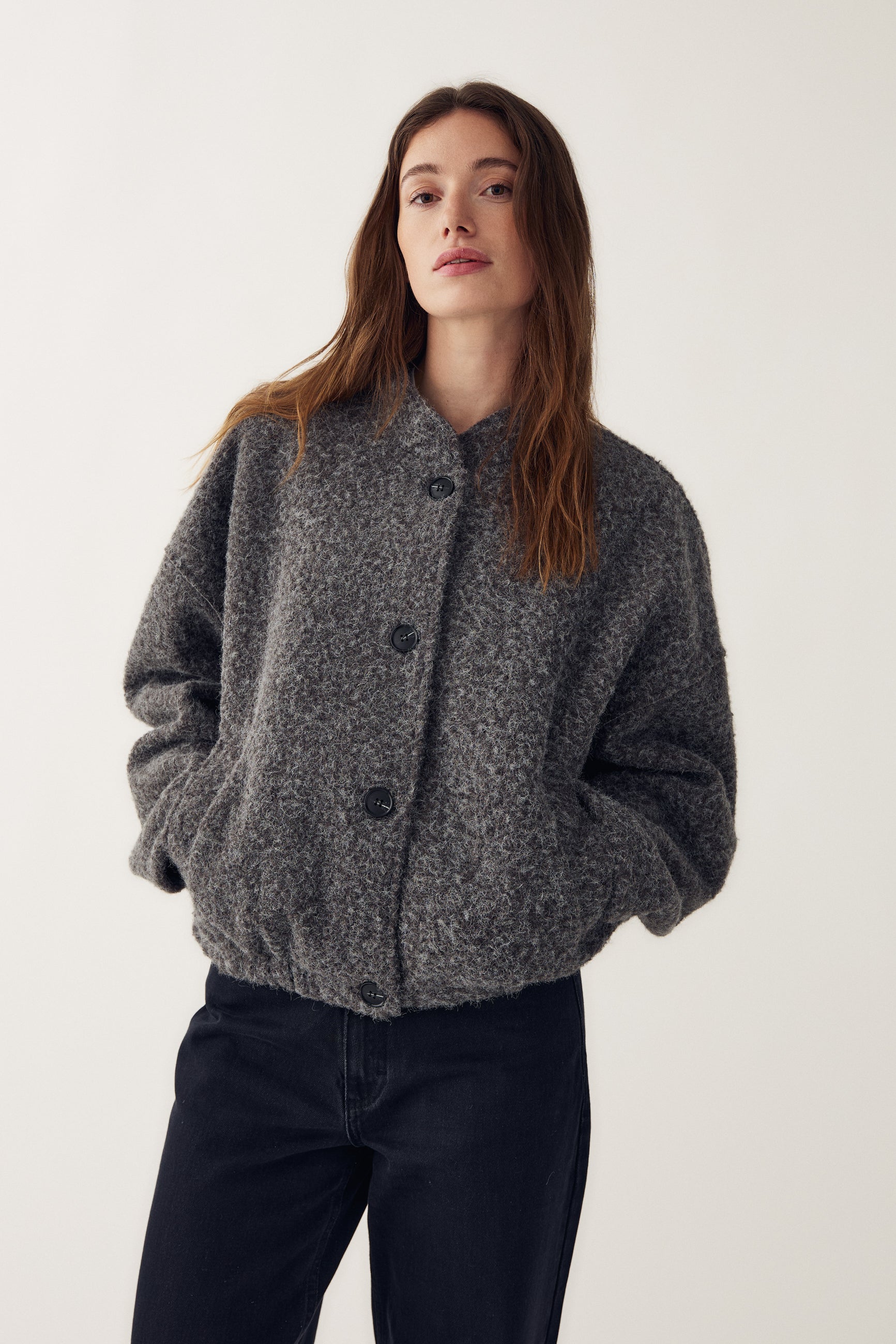Marnie Jacket - Dark Grey Melange