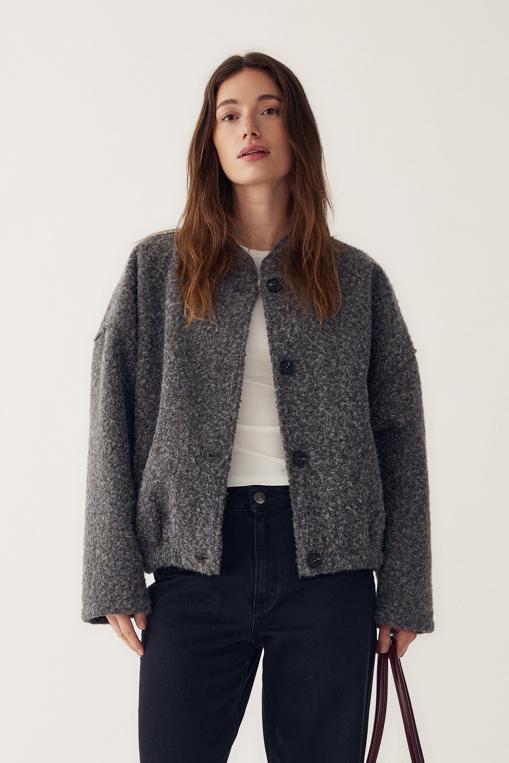 Marnie Jacket - Dark Grey Melange