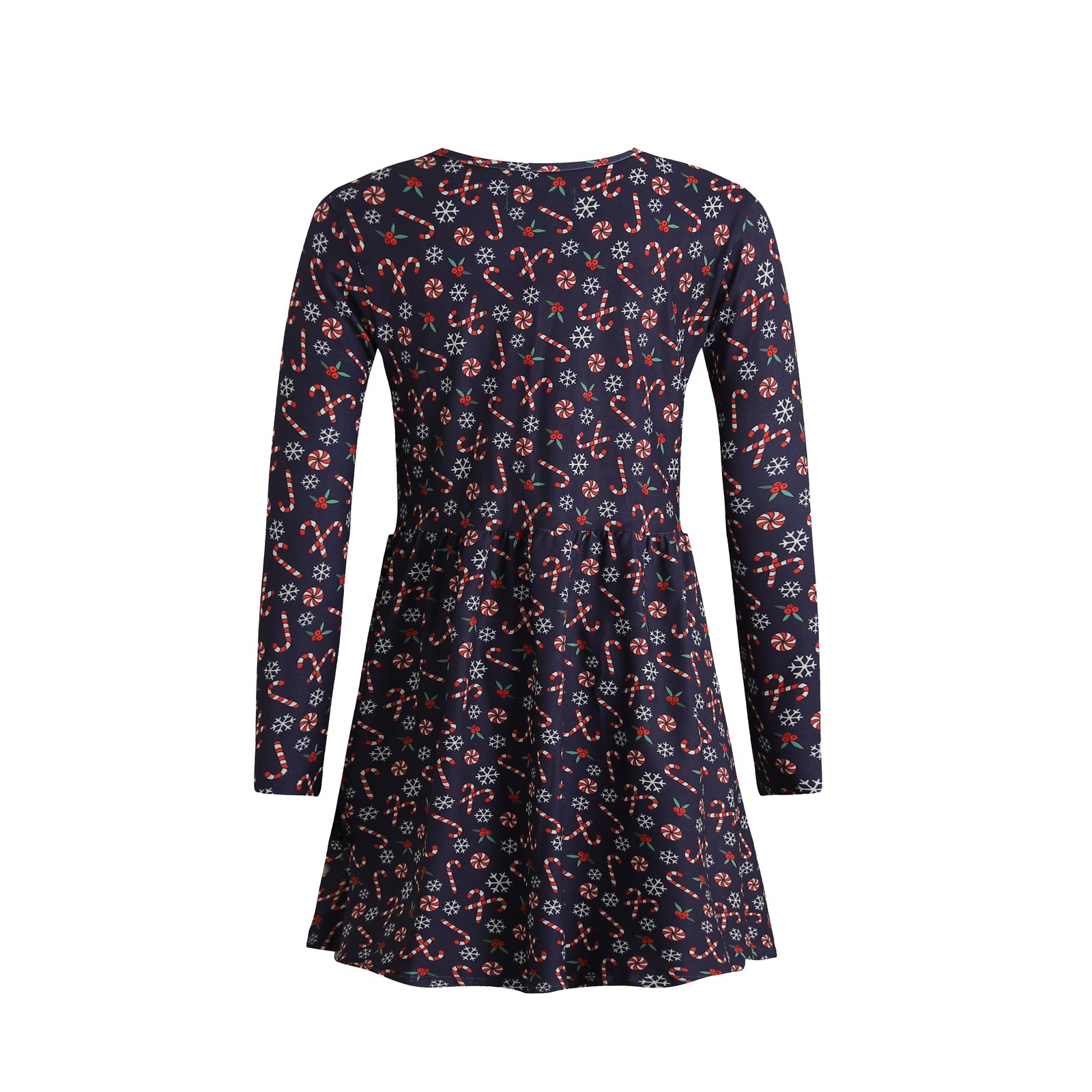 Alma Babydoll Dress Candycane - Navy