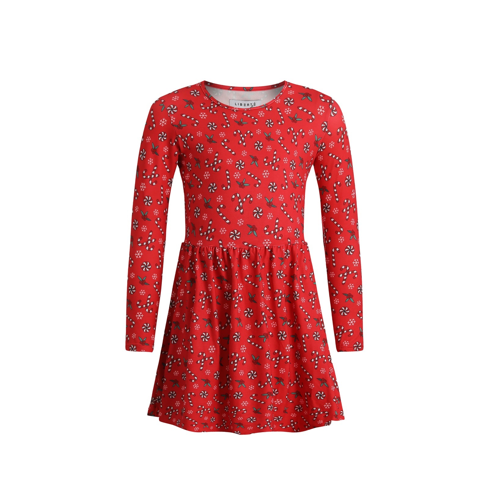 Alma Babydoll Dress Candycane - Red