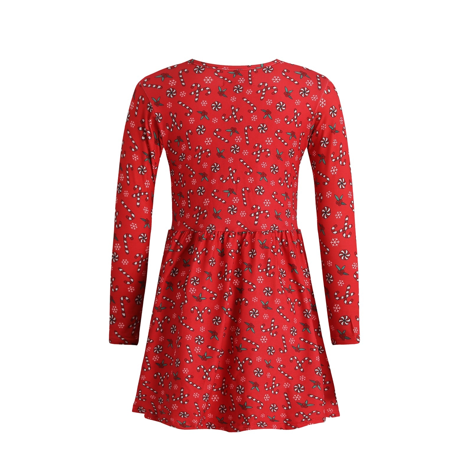 Alma Babydoll Dress Candycane - Red