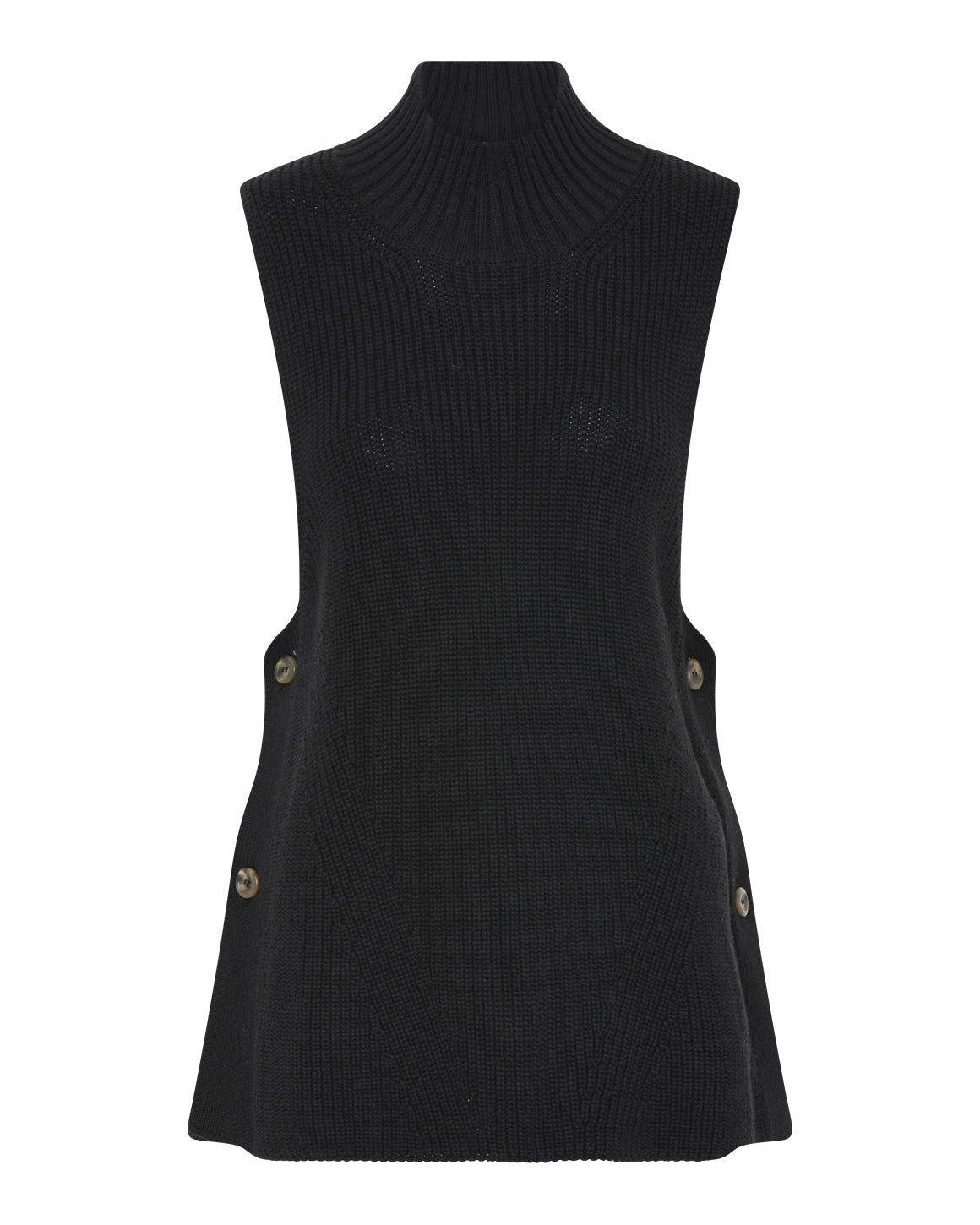 Anette Knit Waistcoat - Black