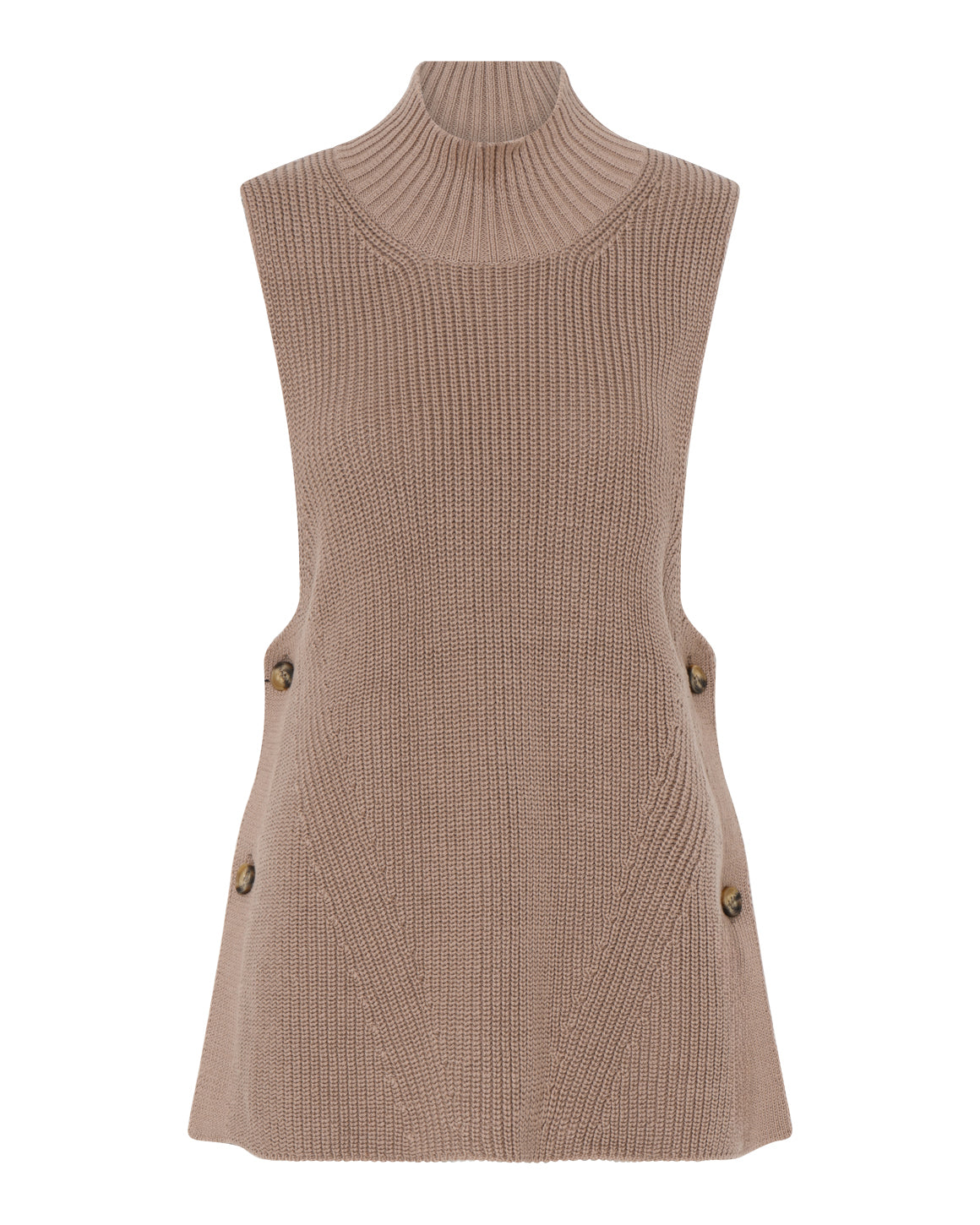 Anette Knit Waistcoat - Camel