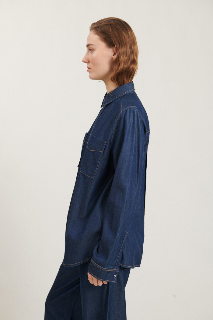 Bine Shirt - Mid Blue Denim