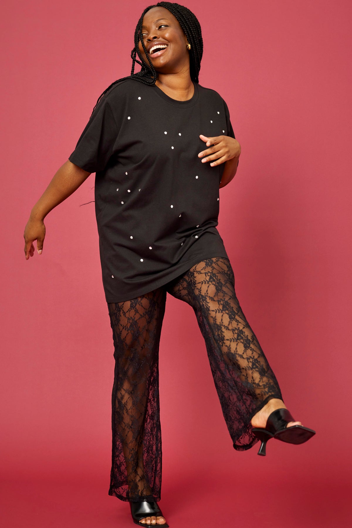 Any-Yesterday Lace Pants - Black