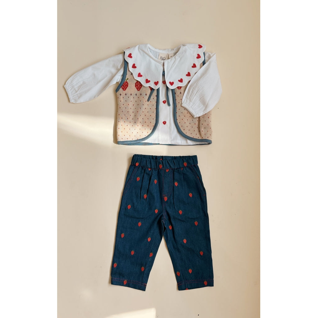 Colette Pants - Berry Denim