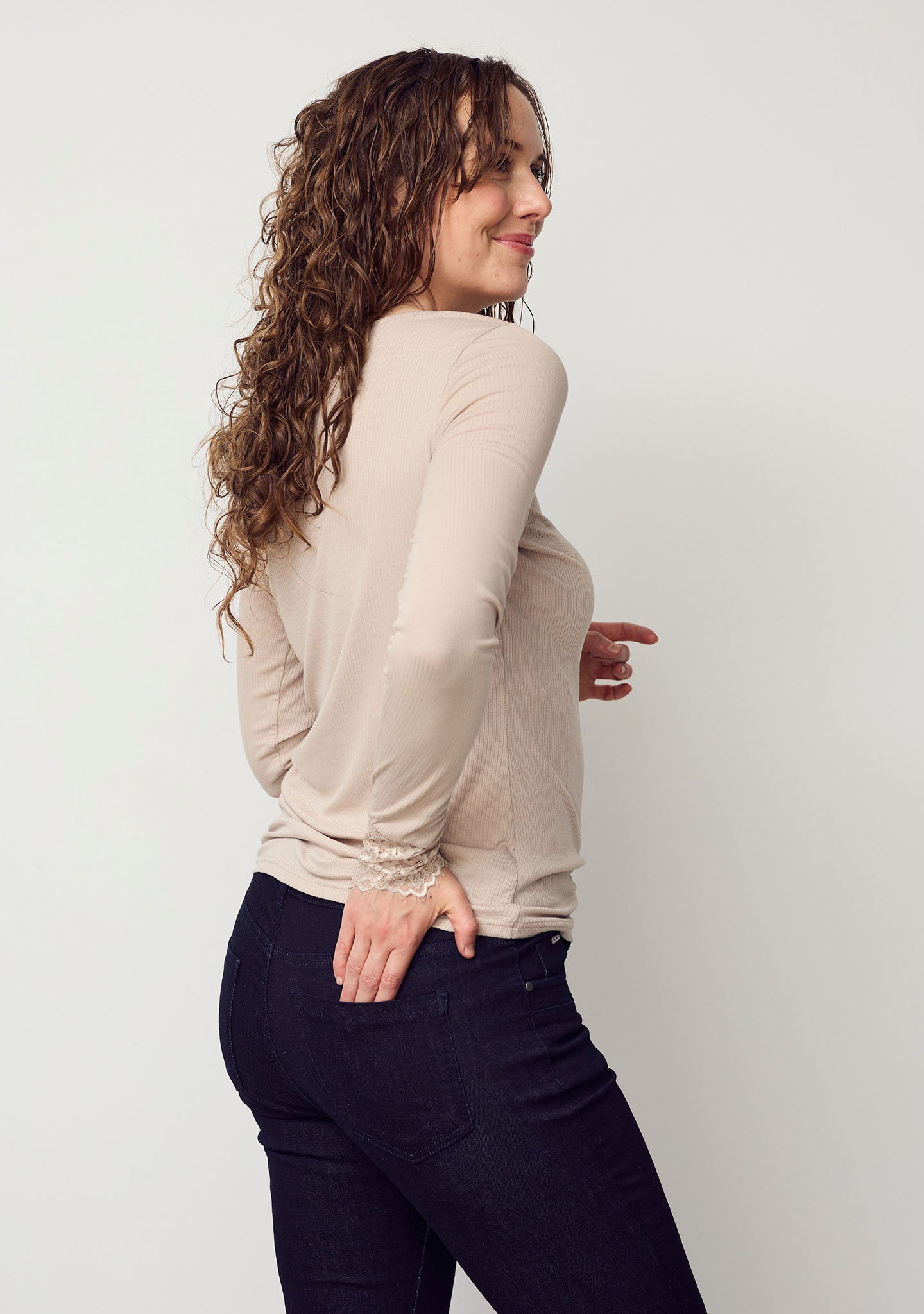 Dee Lace Blouse - Sand