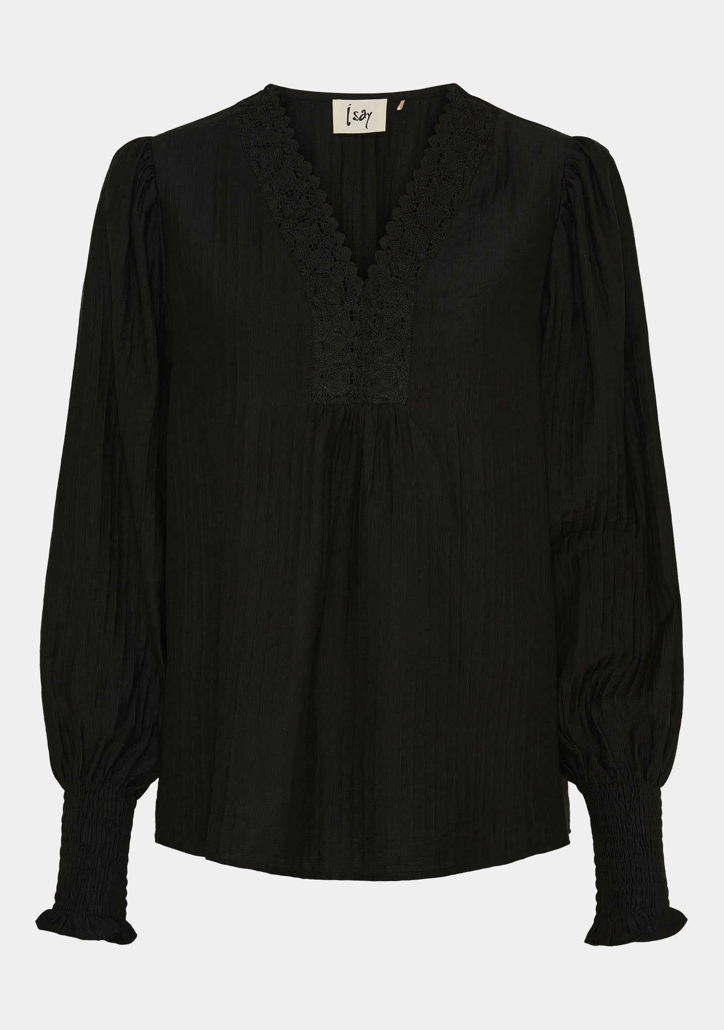 Frea Lace Blouse - Black