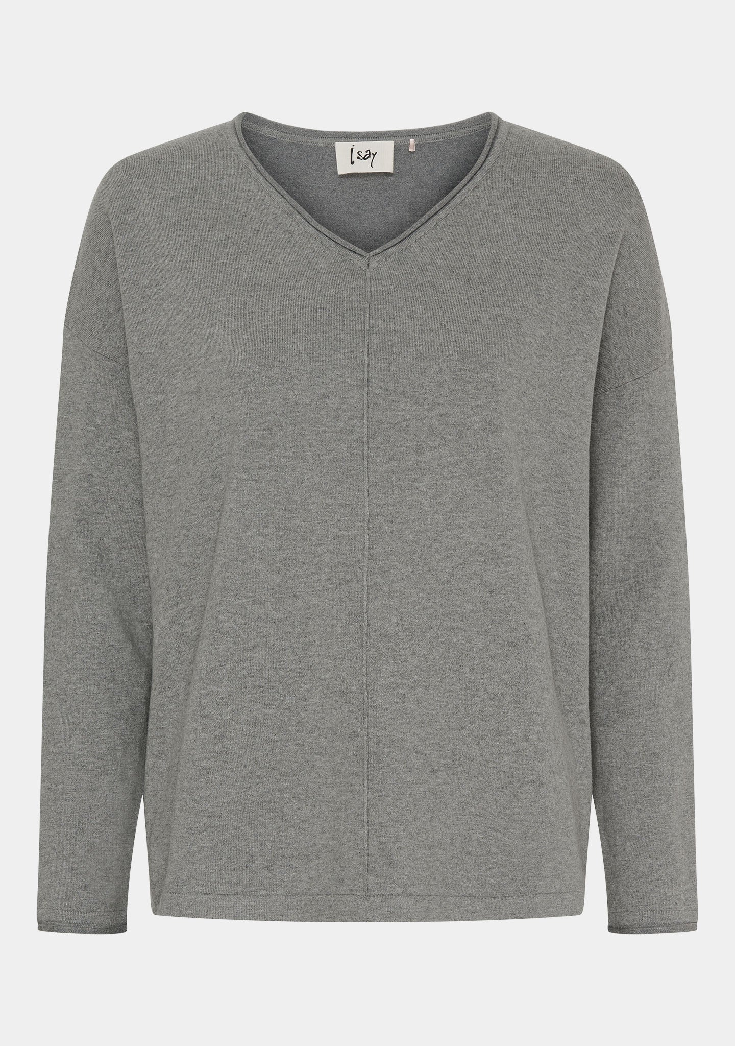 Frigga V-Neck - Grey Melange