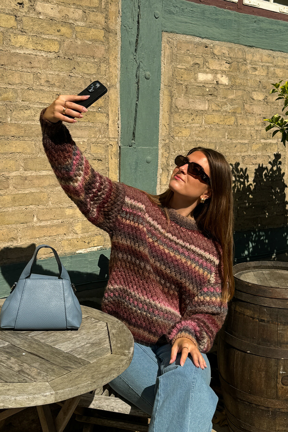 Gio Knit Sweater - Rust Mix