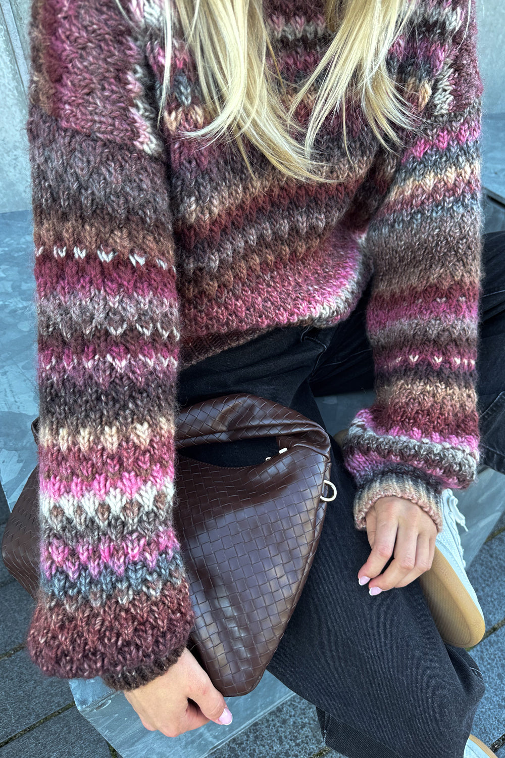 Gio Knit Sweater - Rust Mix