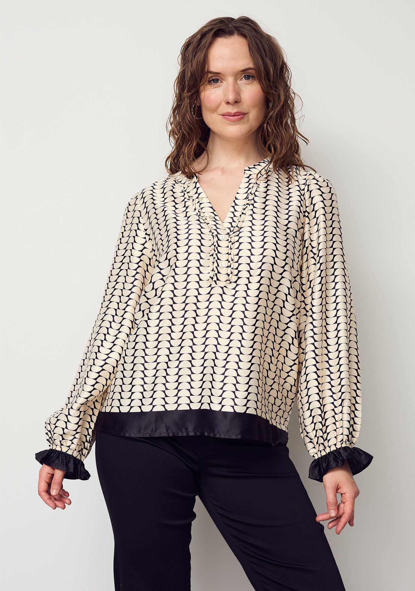 Melba Flounce Blouse - Luxury