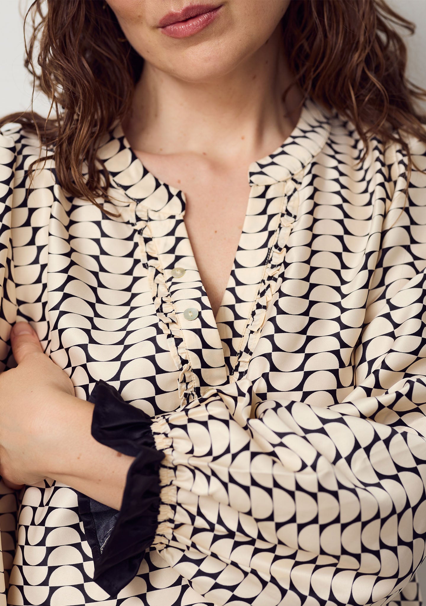 Melba Flounce Blouse - Luxury
