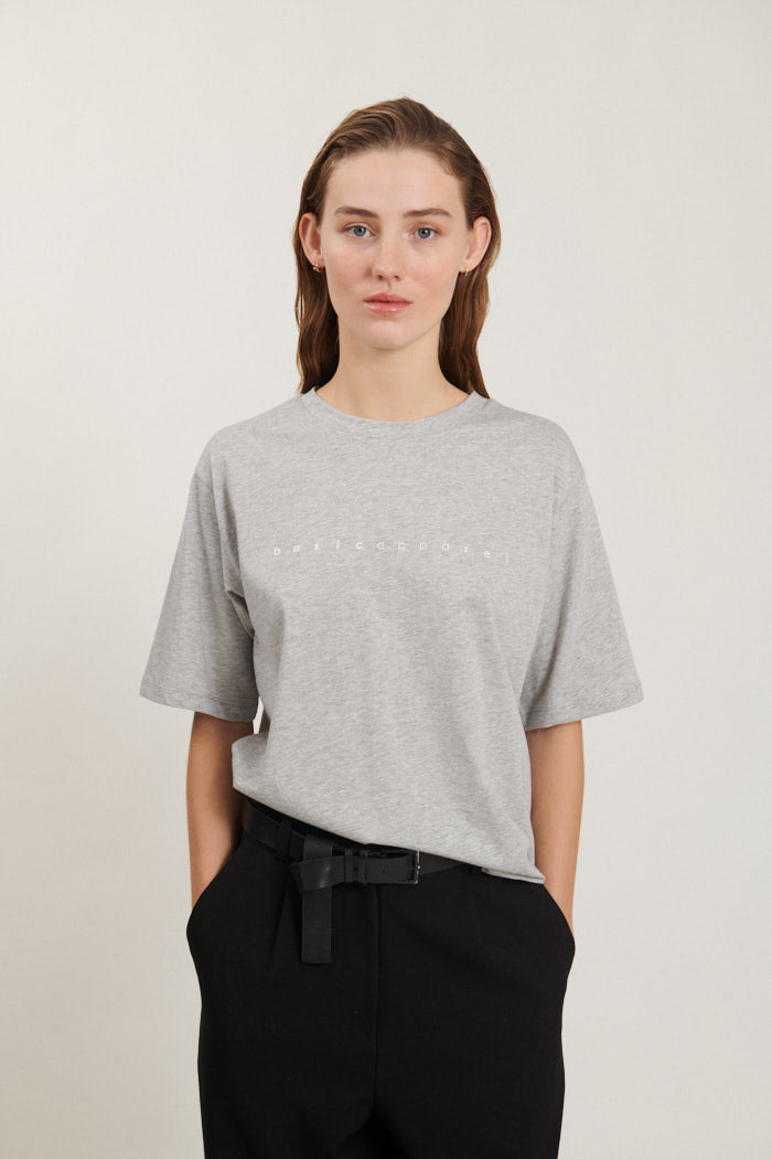 Raja Logo Tee - Light Grey Melange