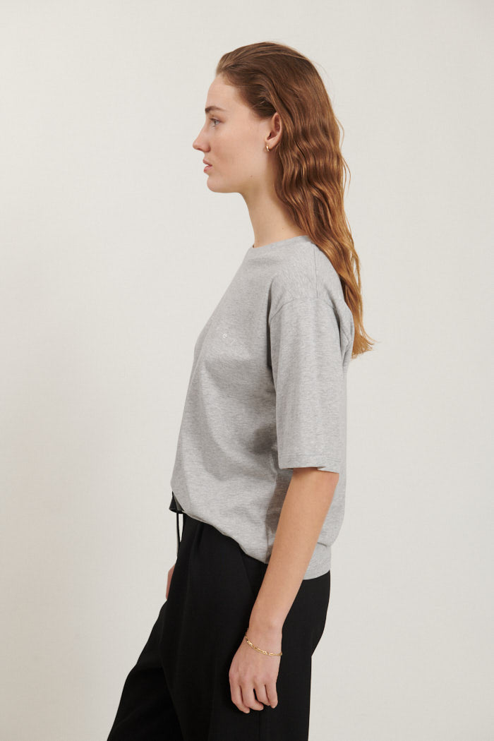 Raja Logo Tee - Light Grey Melange