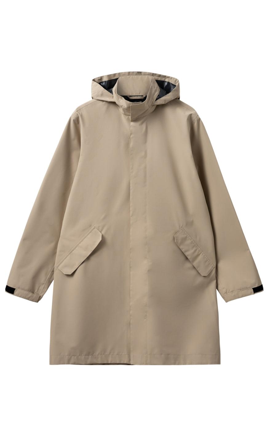 Rømø Rain Long Jacket - Warm Grey