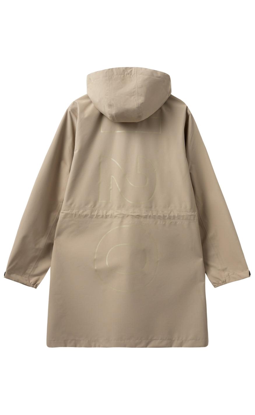 Rømø Rain Long Jacket - Warm Grey