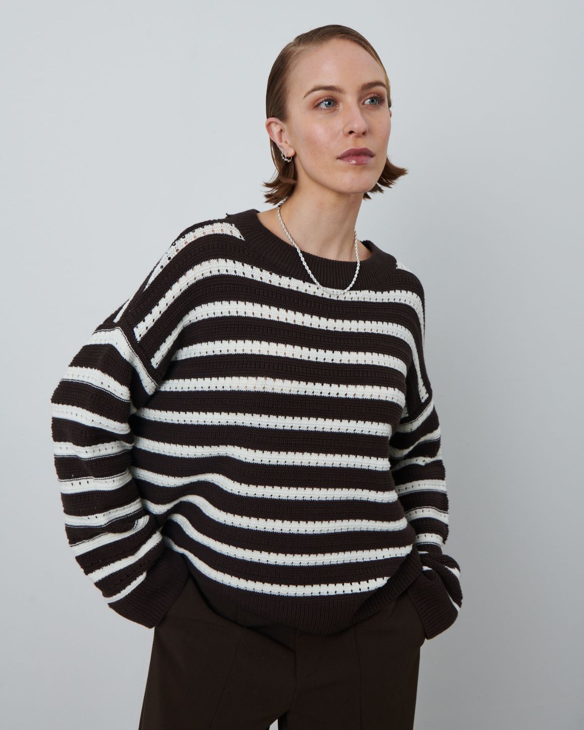 Rosalia Striped Knit - Brown