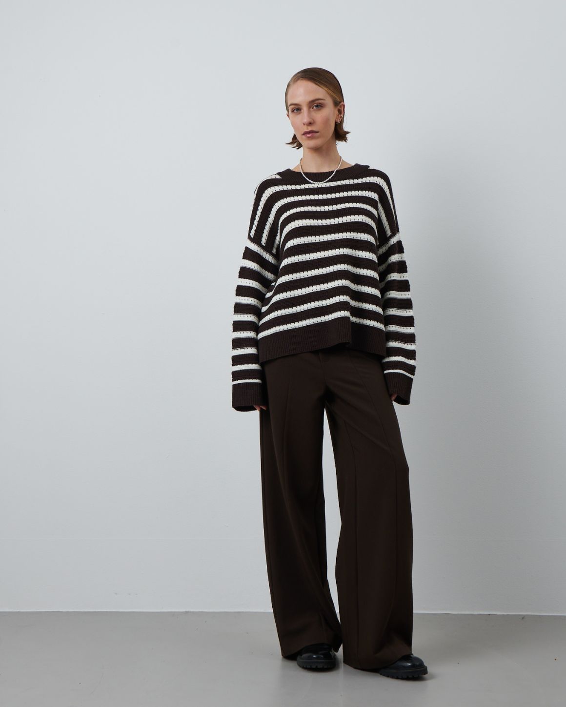 Rosalia Striped Knit - Brown