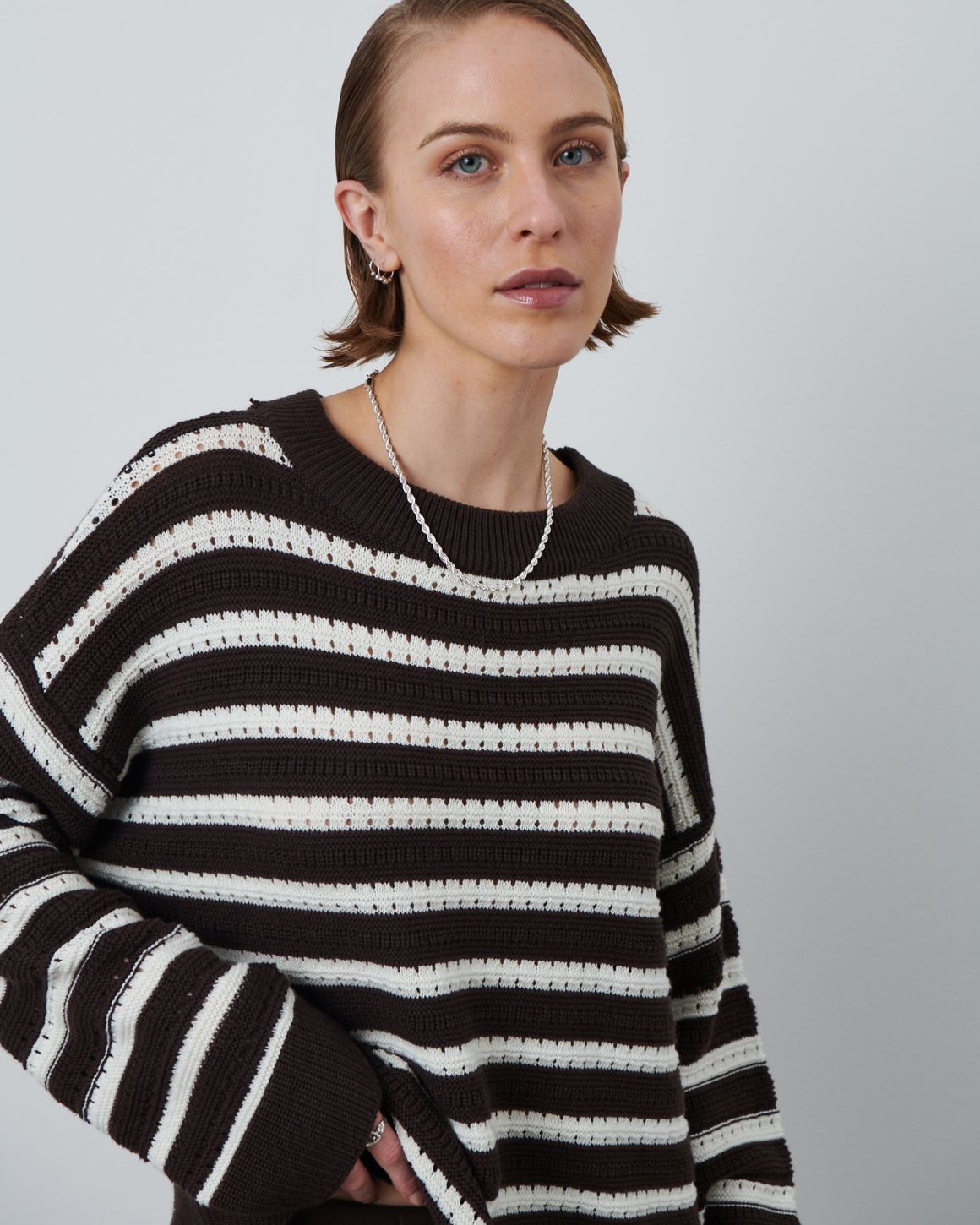 Rosalia Striped Knit - Brown