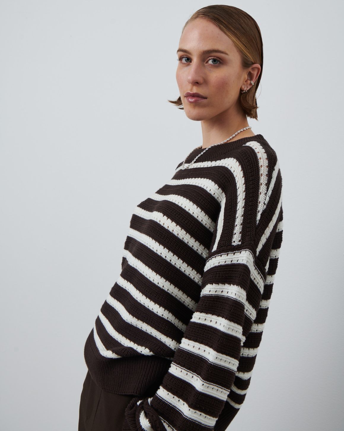 Rosalia Striped Knit - Brown