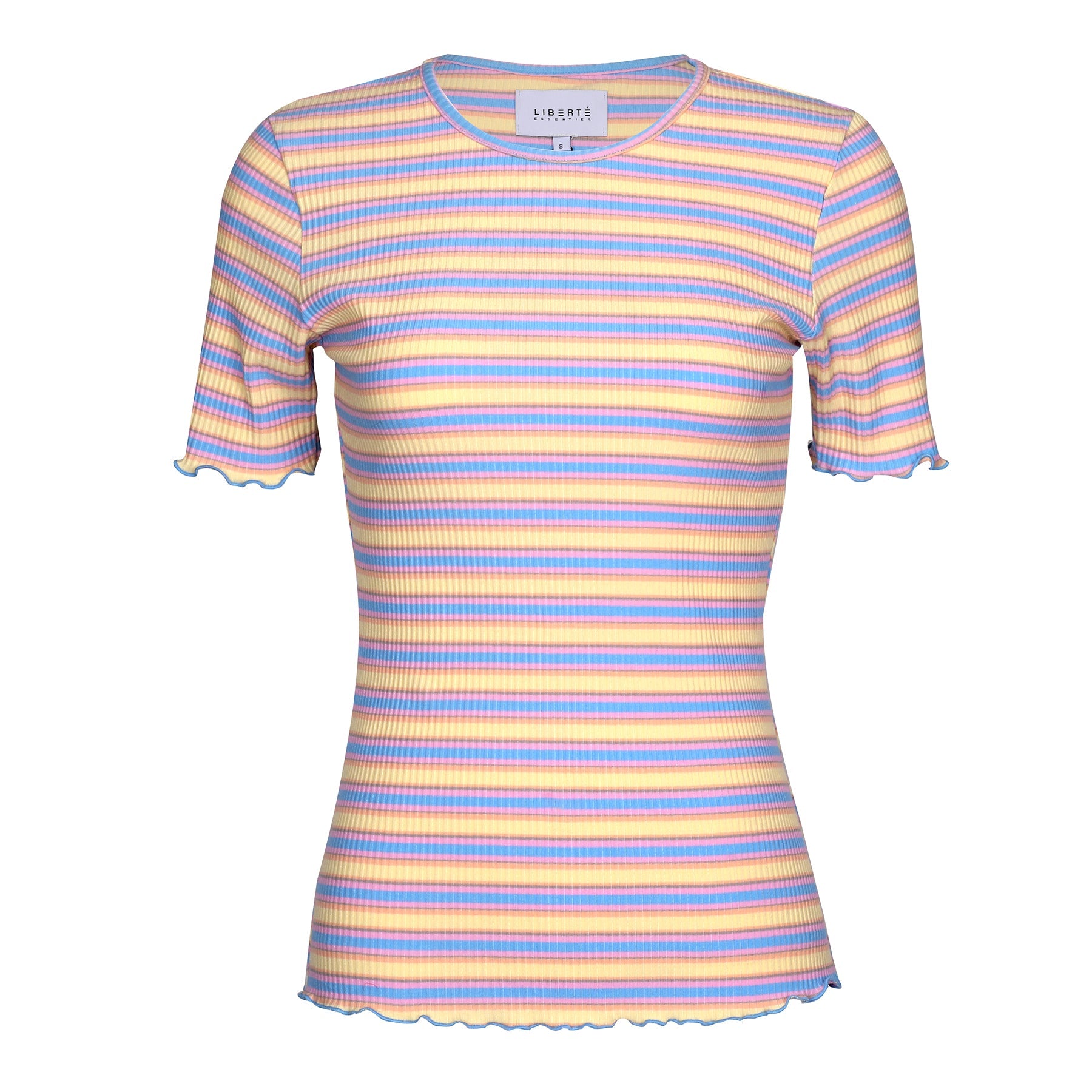 Natalia SS Blouse - Yellow/Rose