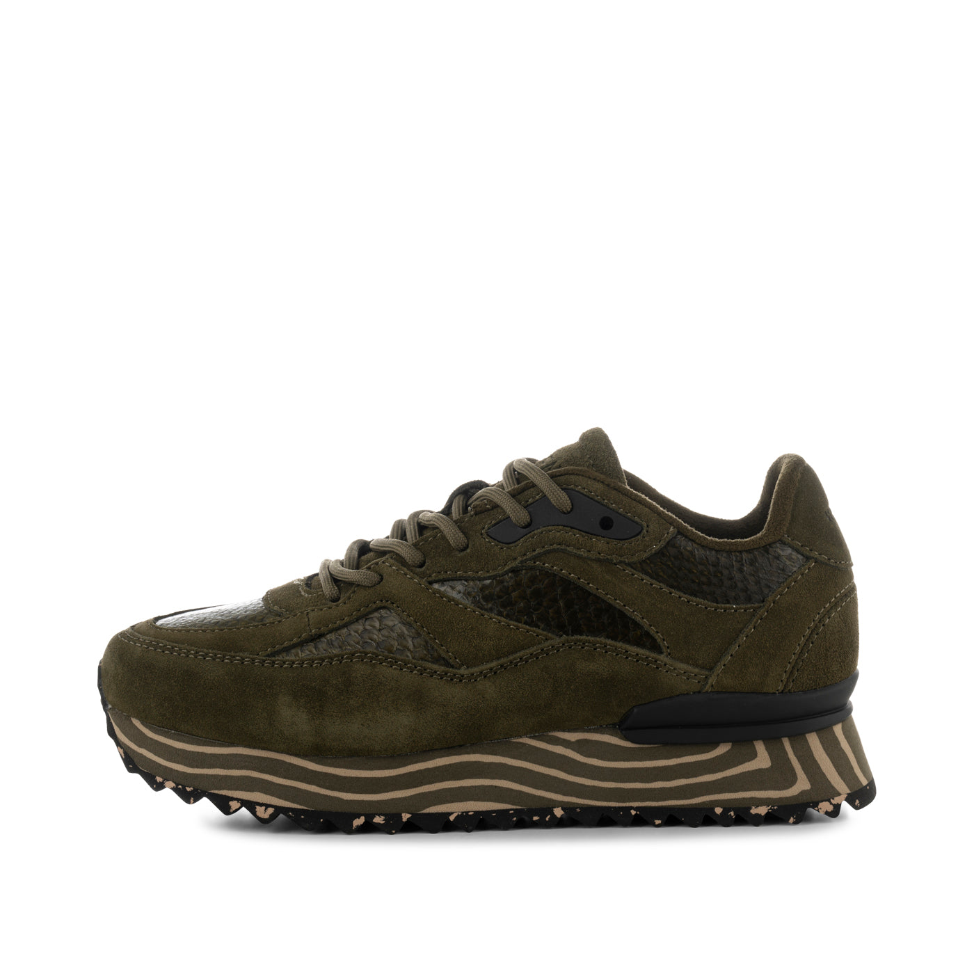 Sophie Sneakers Marble - Dark Olive