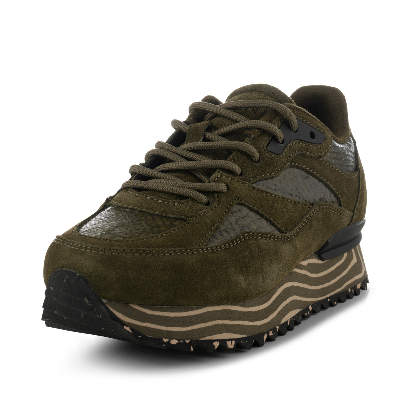 Sophie Sneakers Marble - Dark Olive