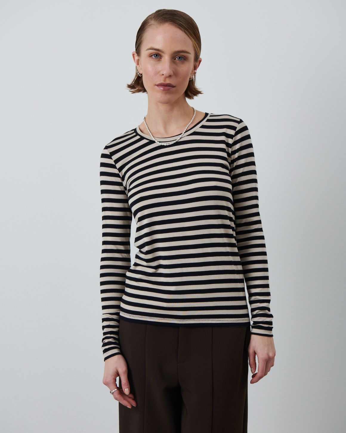 Stinna Long Sleeve - Stripe Beige