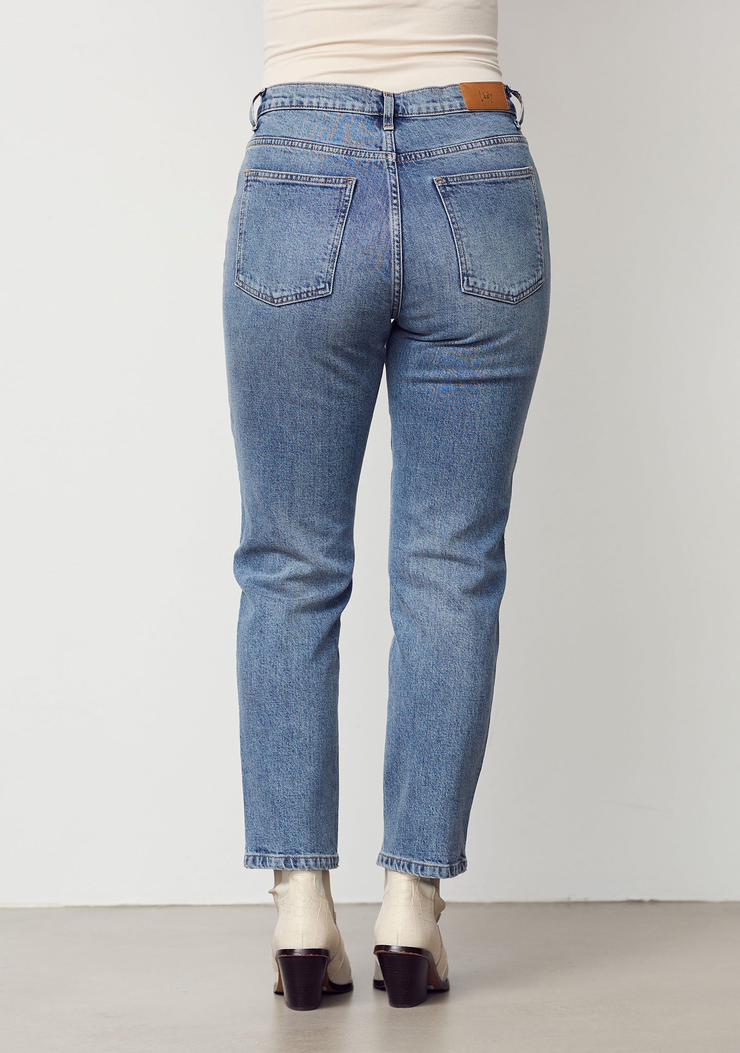 Torino Cropped Jeans - Marble Denim