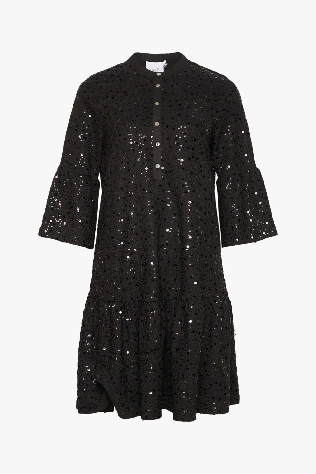 Verona Short Dress - Black Sequins