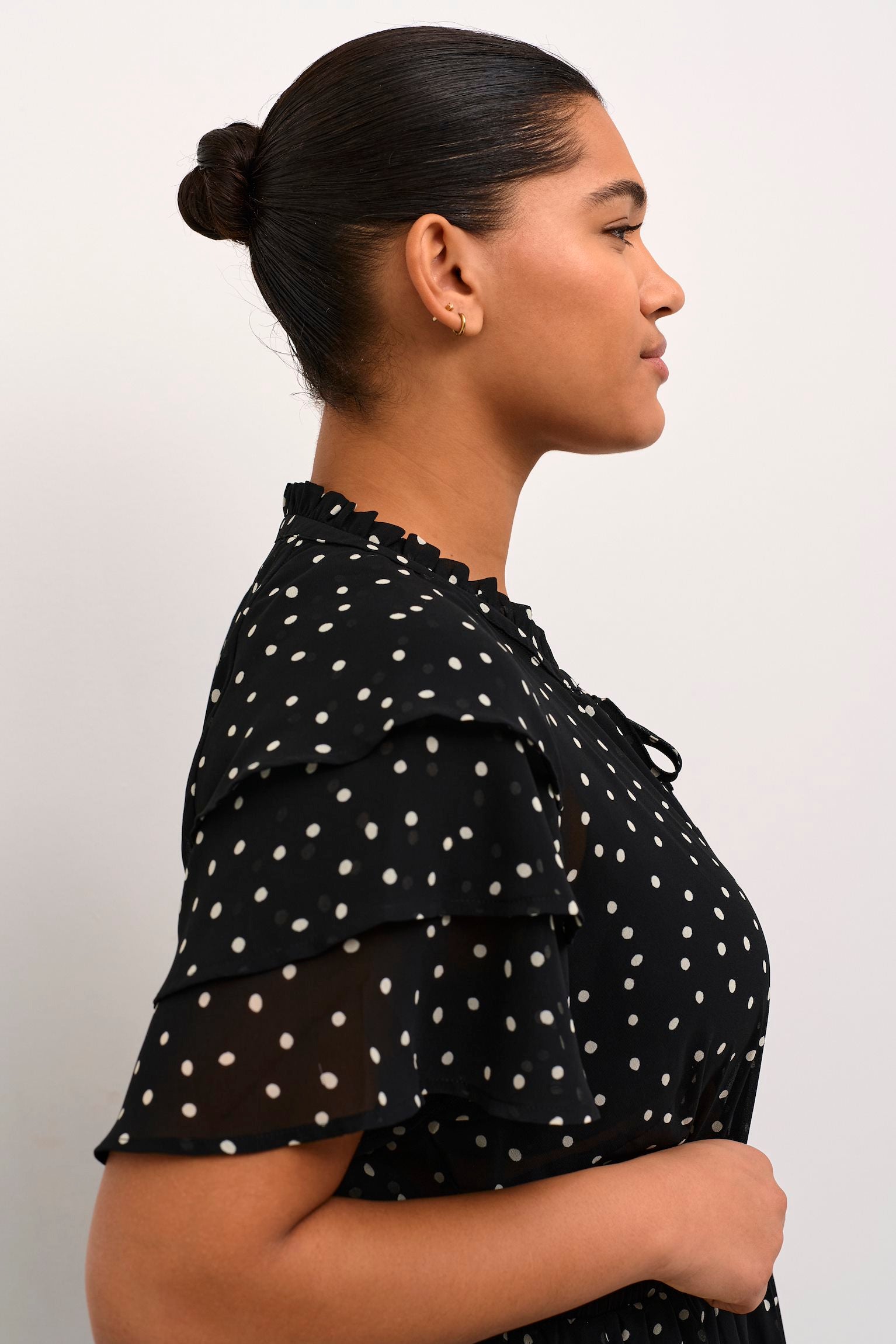 KCsallie Blouse - Black/White Dot