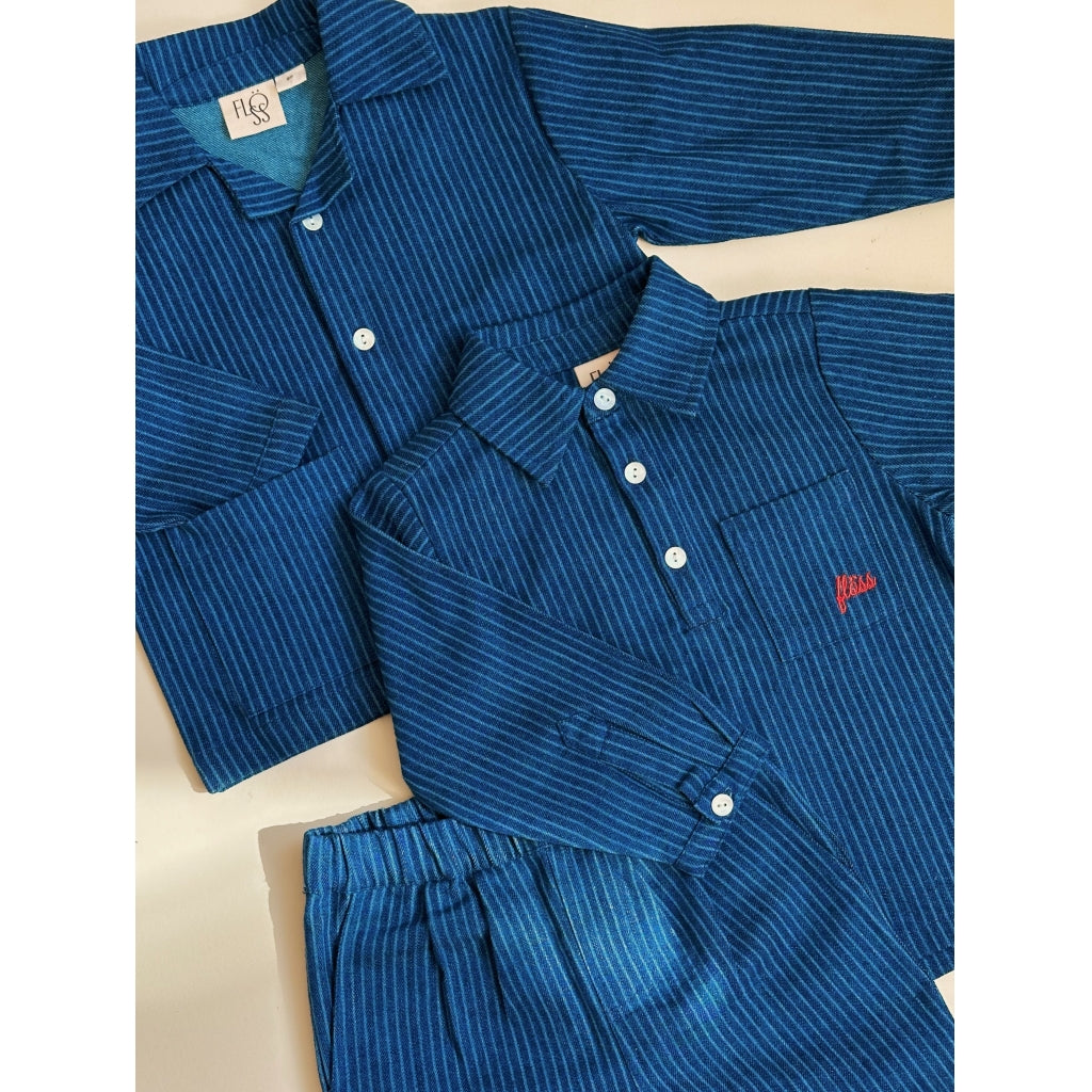 Willy PJ Shirt - Indigo Stripe