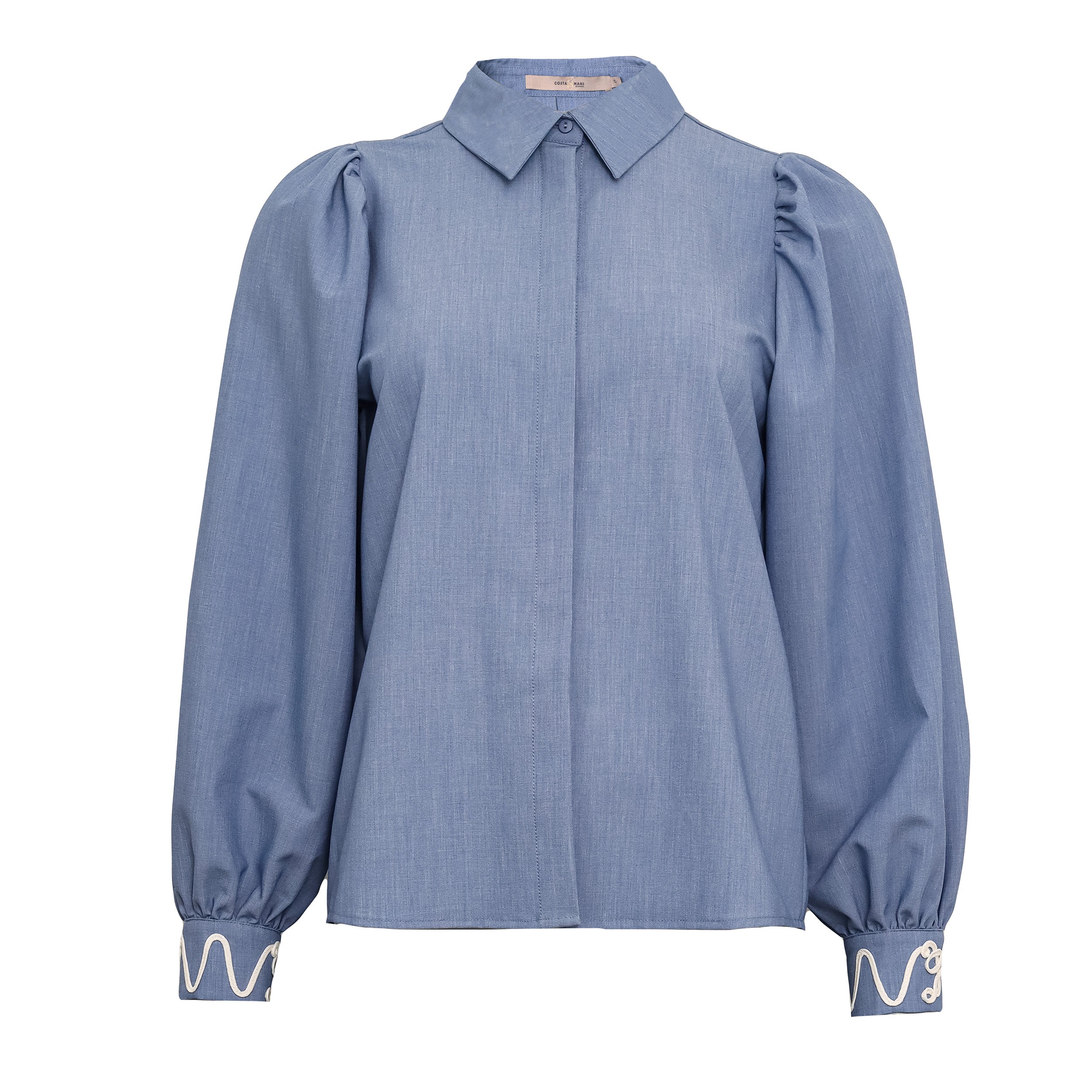 Judith Shirt - Blue/Whisper Embo
