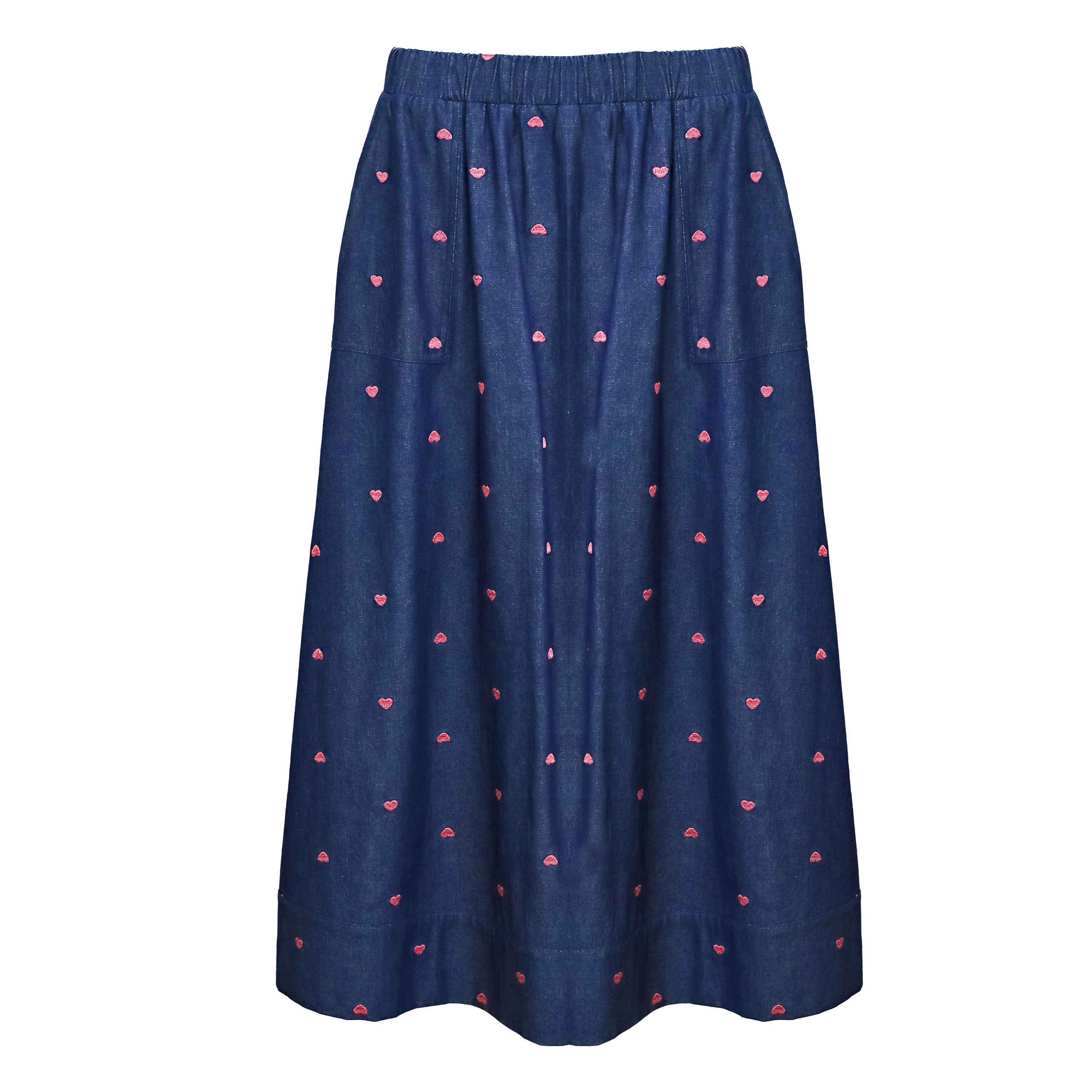 Tatum Skirt - Denim Heart