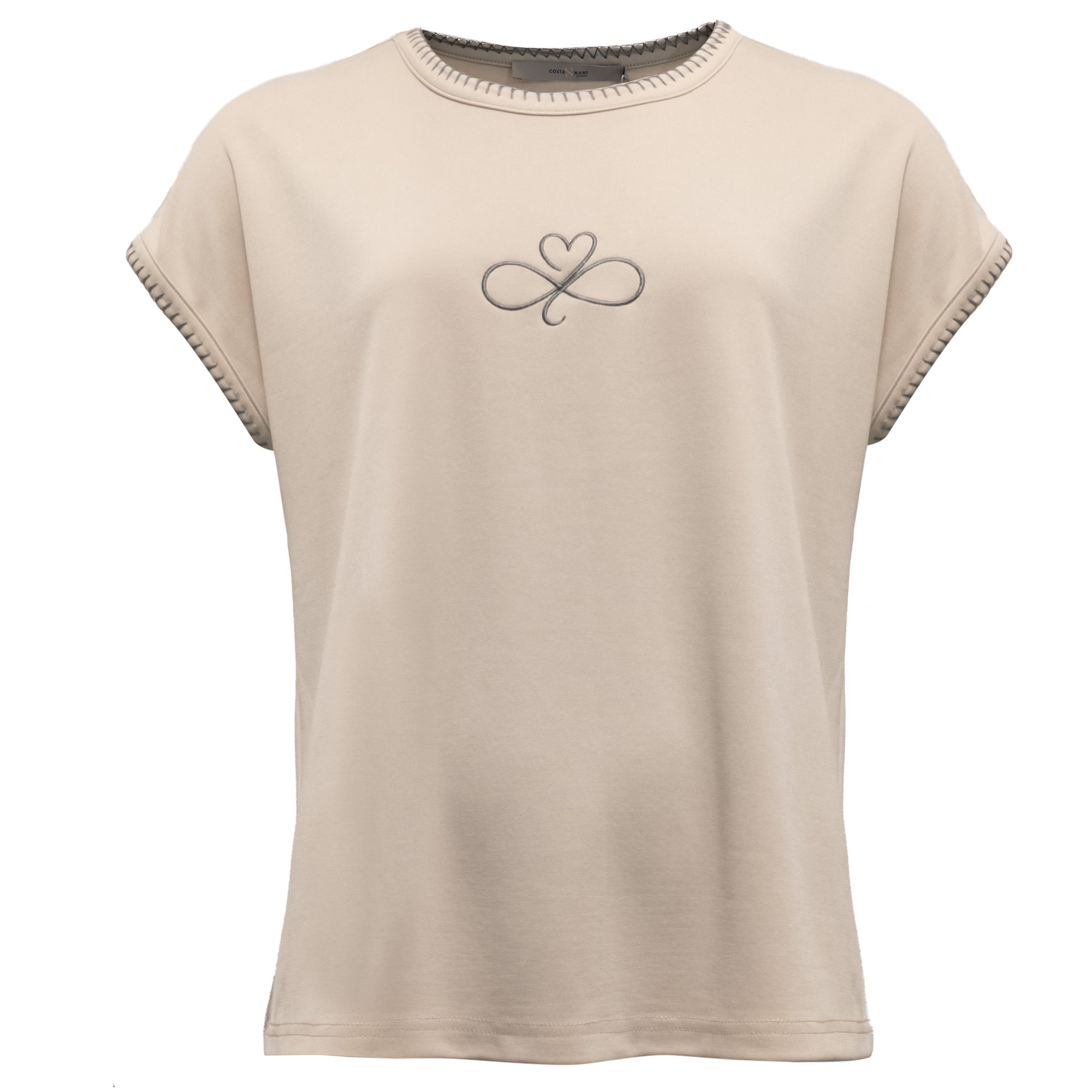 Heart Tee - Dark Sand