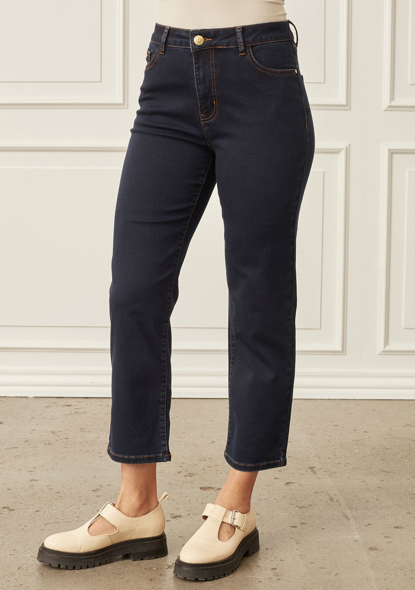 Lido Straight Jeans - Unwashed Denim Blue